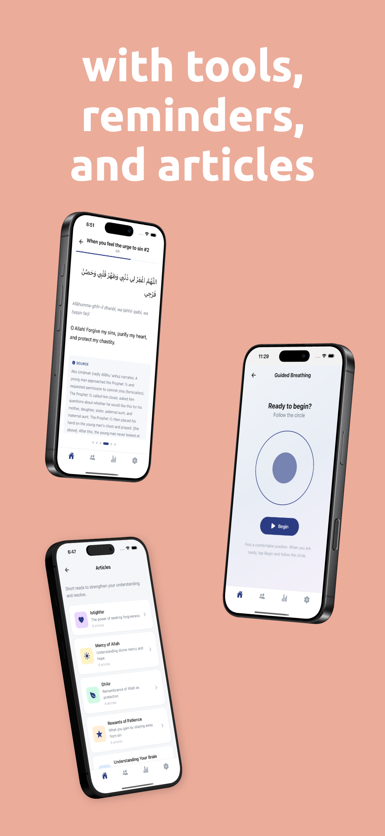 Progress tracking with calendar and stats