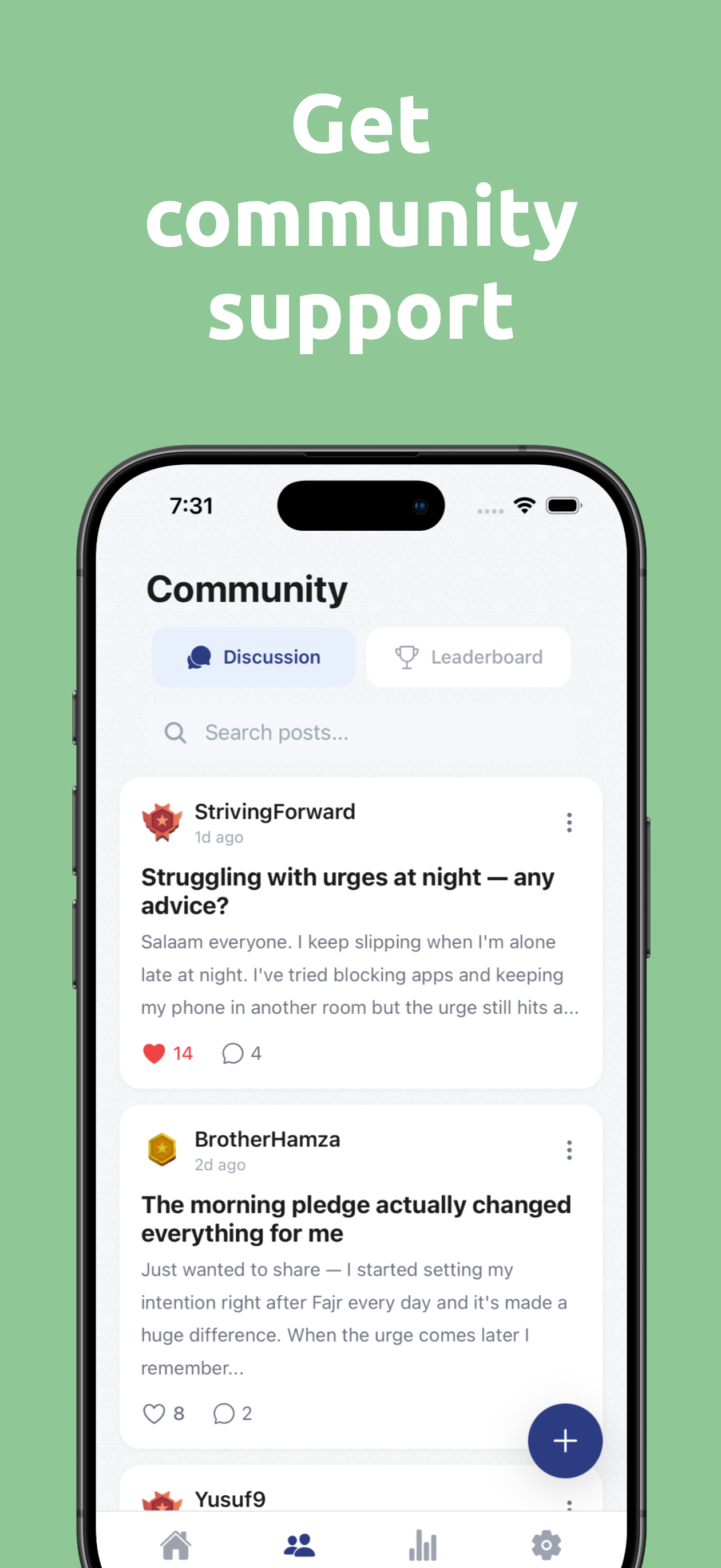 Community discussion feed